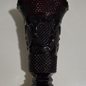 Elegant Ruby Red Textured Vase